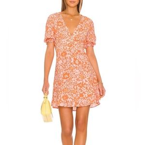 MINKPINK x Revolve Marli Mini Dress Floral Tropical Open Back size Large